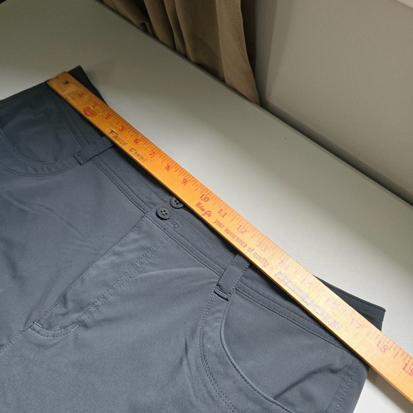 Eddie Bauer Travex Womens Nylon Hiking Pants Size 14 Gray Roll Cuff Outdoor Tech - Picture 9 of 14